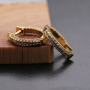 New 2021 Trendy Micro Insert Zirconia Gold Brass Design Charm Jewelry Circle Hoop Earrings for Women and Girl