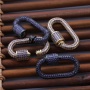 Custom Wholesale Fashion Korean Gold Plated Brass Oval Carabiner Zircon DIY Jewelery Accessory for Bracelet Necklace Making