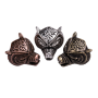 Wholesale Women Fashion Accessory Antique Silver Brass Copper Zircon DIY Tiger Head Beads for Jewelry Bracelet Necklace Making