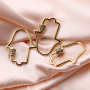 Multi CZ Micro Pave Hamsa Hand Clasp Carabiner Pendant for Necklace Bracelet Jewelry Findings 31*24*1.8MM