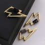 Fashion Wholesale Custom Korean Gold Plated Brass Lightning Carabiner Zircon DIY Jewelry Accessory for Bracelet Necklace Making