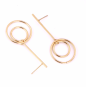 New Design Stainless Steel Circle Earrings Gold Push Back Drop Earring Fashion Jewelry Earrings  For Women