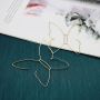 Fashion Gold Plated Brass Simple Personalized Insect Exaggerated Over Sized Butterfly Earrings for Women