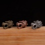 Wholesale Women Fashion Accessory Antique Silver Brass Copper Zircon DIY Dragon Head Beads for Jewelry Bracelet Necklace Making