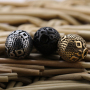 Fashion Design Retro Gold and Silver Plated 10MM Metal Bracelet Beads Charm