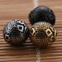 Fashion Design Retro Gold and Silver Plated 10MM Metal Bracelet Beads Charm