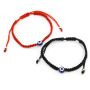 Simple adjustable nylon rope bangles Turkish blue eyes jewelry handmade braided evil eyes bracelet