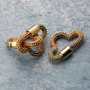 Hot Selling Multi CZ Micro Pave Cloud Clasp Carabiner Cloud Pendant for Necklace Jewelry Findings 30*20MM