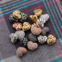 DIY Jewelry Accessories 4 Colors Plated Flat Design Micro Insert Copper Beads for Bracelet Making