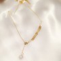 Custom Gold Plated Stainless Steel Jewelry Necklace Jewelry Clavicle Chain Necklaces Choker Pearl Necklace For Women Factory