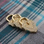 Custom Wholesale Fashion Korean Gold Plated Copper Heart Lock Design Zircon DIY Jewelry Accessory for Bracelet Necklace Making