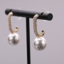 New Fashion Jewelry Gold Stud Earrings Natural Pearl Dangle Drop Pendant Earrings with 925 Post for Women 2021