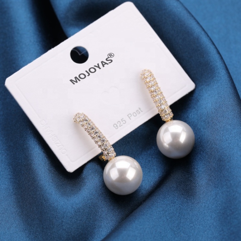 New Fashion Jewelry Gold Stud Earrings Natural Pearl Dangle Drop Pendant Earrings with 925 Post for Women 2021