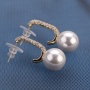 New Fashion Jewelry Gold Stud Earrings Natural Pearl Dangle Drop Pendant Earrings with 925 Post for Women 2021