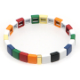 2021 Handmade Custom Luxury Bohemian Alloy Enamel Rainbow Jewelry bangle bracelet for women