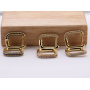 Square-shaped Micro Insert Zirconia Gold Brass Design Charm Jewelry Earrings for Women and Girl