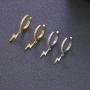 Dainty Gold Lightning Bolt Hoop Earrings Earrings Hoops With Lightning Bolt Pendant Earrings For Girl