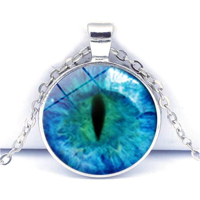 Vintage Turkish evil eyes pendant alloy devil eye necklace jewelry blue eyes necklace for men