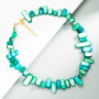 Bohemia jewelry fashion summer muti color plated beads  chain natural shell choker necklace for women