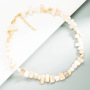 Bohemia jewelry fashion summer muti color plated beads  chain natural shell choker necklace for women