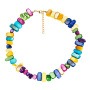 Bohemia jewelry fashion summer muti color plated beads  chain natural shell choker necklace for women