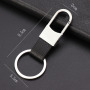 New Promotion Custom Logo Fashion Business Gift Safe Zinc Alloy Black Leather Keychain