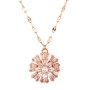 New CZ Micro Pave Small Daisy Collarbone Chain Necklace Female Sun Flower Collarbone chain Necklace Wholesale