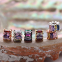 DIY Jewelry Accessories Multi Color Square Zircon Copper Gear Beads Charm for Bracelet Making