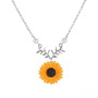 Vintage Creative Design Daily Jewelry Necklace Temperament Pearl Sunflower Pendant Necklace For Women
