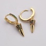 Luxury Gold Plated Jewelry Zircon Earring Cone New Design CZ Factory Wholesale For Women Party