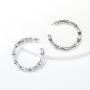 New Arrival 18K Gold Plated Handmade Brass Bamboo C Hoop Earrings For Women