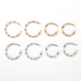 New Arrival 18K Gold Plated Handmade Brass Bamboo C Hoop Earrings For Women
