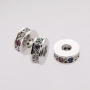 Multi Color Micro Pave Copper Spacer CZ Charm Beads for Bracelet Jewelry Making