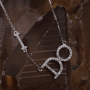 Beautiful Design Korean Style Sterling Silver Cubic Zircon I DO S925 Silver Jewelry Diamond Pendant Necklace