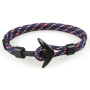 Popular Design Handmade Men and Women Paracord Black Anchor Bracelet Multi Colors Woven Bracelet for Wholesale