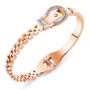 Watch Band with Stone Customize 316L Stainless Steel Bracelet Cuff Charm Jewelry Bangle Bracelet Women Strap Bracelets Wholesale