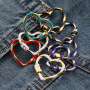 Gold and Silver Plated Enameled Screw Clasp Heart Carabiner Hook Pendant Jewelry Findings