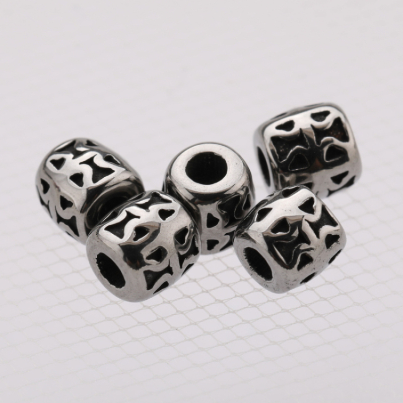 Latest Fashion Stainless Steel Spacer Beads 5MM Silver Charm Beads Fit for Bracelets DIY Jewelry