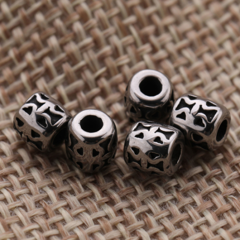Latest Fashion Stainless Steel Spacer Beads 5MM Silver Charm Beads Fit for Bracelets DIY Jewelry