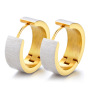 2021 Custom Wholesale Women Fashion Accessories Gold Plated Drop Ear Ring Jewellery Stainless Steel Jewelry Hoop Earrings