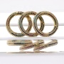 Hot Selling Multi  CZ Micro Pave Round Clasp Carabiner Clasp for Necklace Jewelry Findings 26MM