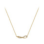 New Fashion Korean Jewelry Thin Chain Delicate Gold Plated Sterling Silver Infinity Pendant Necklace