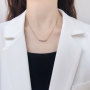 New Fashion Korean Jewelry Thin Chain Delicate Gold Plated Sterling Silver Infinity Pendant Necklace