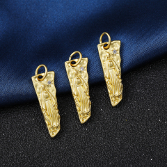 Designer Necklace Gold Brass Jewelry Pendants Pendants Virgin Mary Charms for Jewelry Making