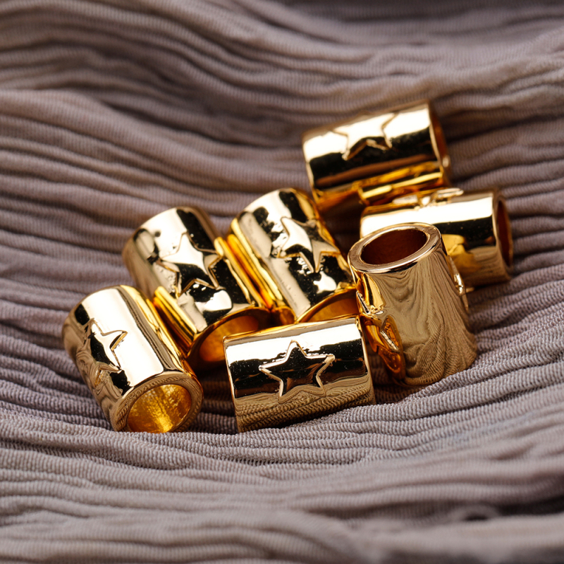 Star macroporous tube bead spacer 8.5*6*4mm copper fittings