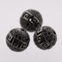 Micro Pave Craft Jewelry Handmade Hollow Gold Silver Beads Charm For Bracelet