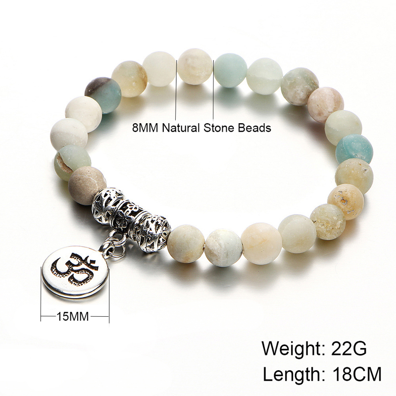 2021 Popular Beaded Bracelets Buddha Bracelet Jewelry Accept Custom Amazonite Stone Charm 8MM 10MM Beads Natural Stone CLASSIC