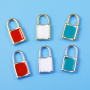 Micro Insert Zirconia Jewelry Gold Plated Pendants Enamel Lock Charms for Jewelry Making