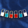 Micro Insert Zirconia Jewelry Gold Plated Pendants Enamel Lock Charms for Jewelry Making