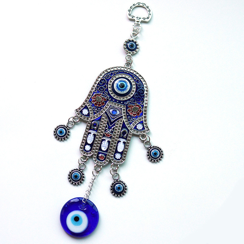 Devil Eye Fatima hand alloy hanging Turkish blue eyes jewelry evil eyes charm pendant